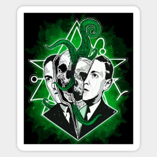 Darkness of Lovecraft - Cthulhu, Horror, Occult World, Skull and Bones, Dark Symbol, sticker Sticker